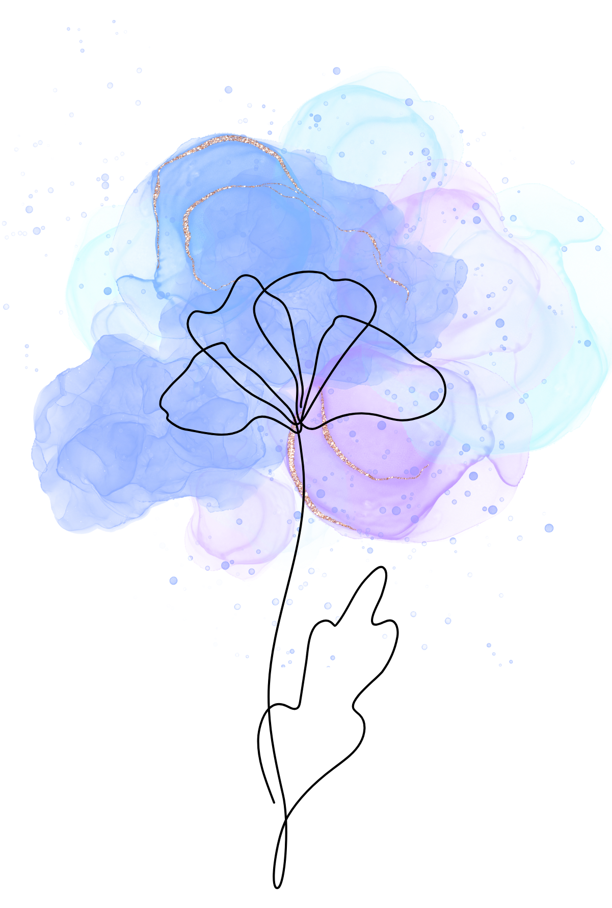 Blue and purple visual representation